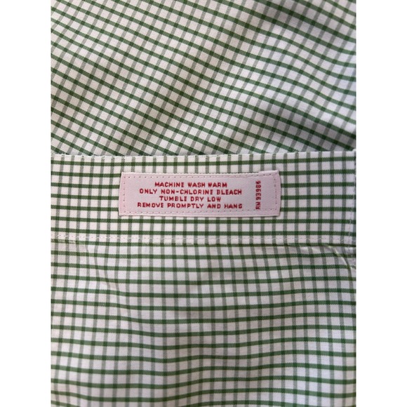 BROOKS BROTHERS Shirt EUC Green White Stripe Sz 16.5-34/35 Original Polo Shirt - Picture 3 of 9